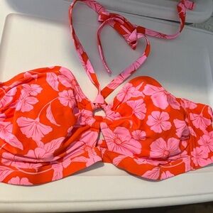 Target Orange and Pink Bikini Top